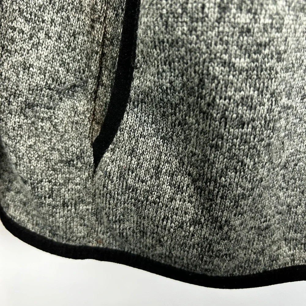 Eddie Bauer Sweatshirt Womens L Pullover 1/4 Snap Gray Heather Fleece Cozy